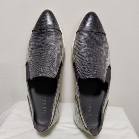 VINCE 'paeyre' Pointy Toe Slip-on Textured Leather Sneaker 8 - Picture 1 of 10